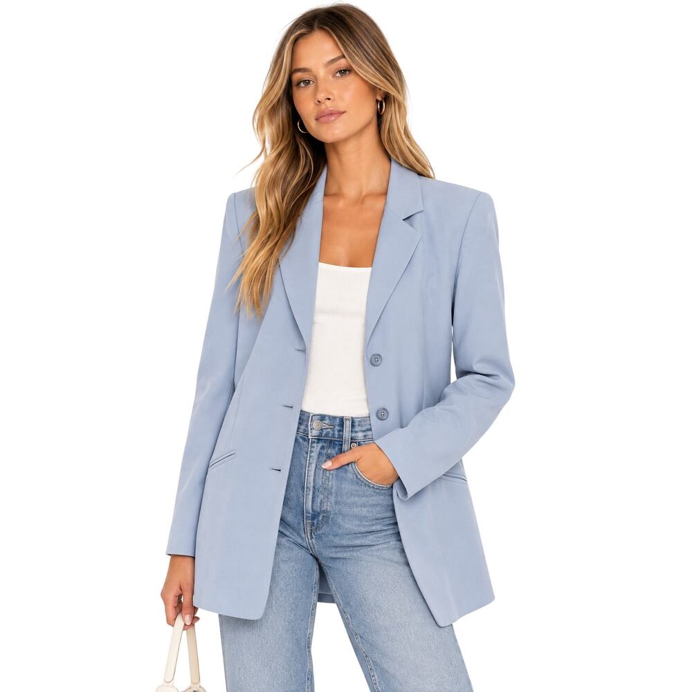 Harvé Benard Vintage Light Blue Two Button Blazer EUC Size 4